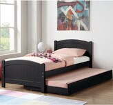 Thumbnail for your product : Simple Relax Twin Size Wood Bed with Trundle in Black
