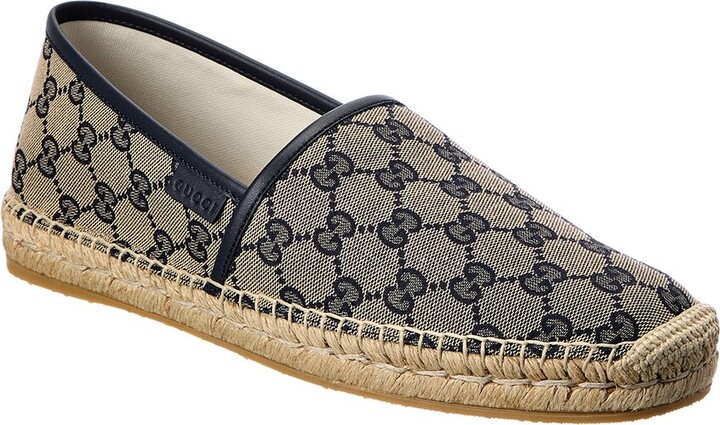 Gucci Gg Canvas & Leather Espadrille - ShopStyle Slip-ons & Loafers