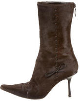 Thumbnail for your product : Jimmy Choo Round-Toe Ankle Boots