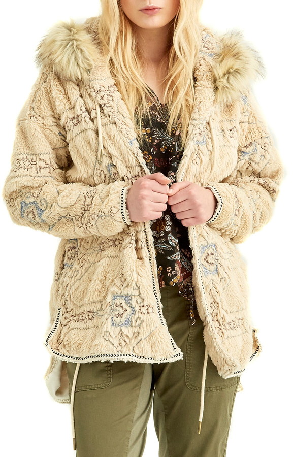 parka with drawstring waist