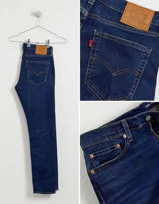 Levi's 512 slim tapered fit low rise jeans in adriatic adapt dark wash