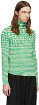 Thumbnail for your product : Judy Turner Green and White Knit Turtleneck