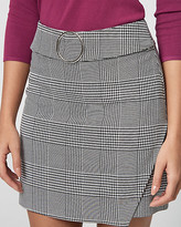 Thumbnail for your product : Le Château Check Print Viscose Blend Mini Skirt