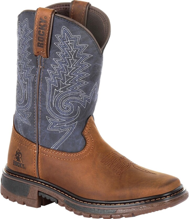 Padded kids' ride flx western boot