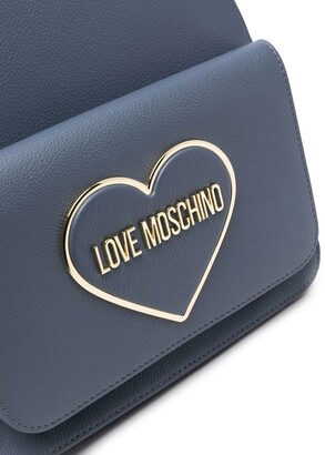 Love Moschino Logo-Plaque Heart-Motif Backpack