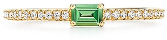 Tiffany & Co. Novo Horizon ring in 18k gold with a tsavorite and diamonds - Size 4 1/2