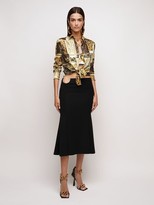 Thumbnail for your product : Versace Cady Midi Skirt W/ Cut Out