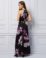 Thumbnail for your product : Le Château Floral Print Knit Halter Gown