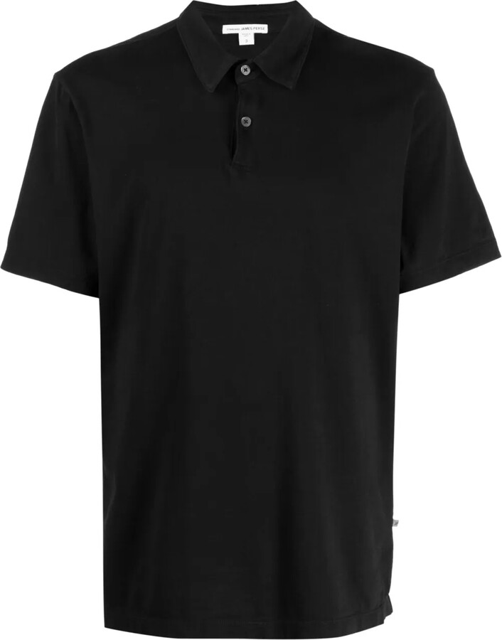 James Perse Sueded-Jersey Polo Shirt