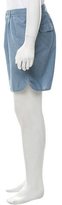 Thumbnail for your product : MAISON KITSUNÉ Chambray Flat Front Shorts w/ Tags