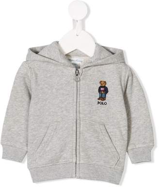 Ralph Lauren Kids embroidered bear hoodie
