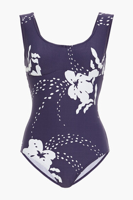 Maison Lejaby Tropical printed stretch-piqué swimsuit