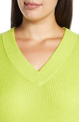 Vince Camuto Ribbed V-Neck Sweater