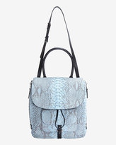 Thumbnail for your product : Barbara Bui Exclusive Python Front Drawstring Shoulder Bag: Blue