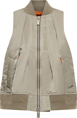 Athlisan Womens Zip Up Puffer Vest Stand Collar Sleeveless Padded Jacket  Coat