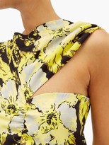 Thumbnail for your product : colville One-shoulder Floral-print Crepe Maxi Dress - Yellow Print