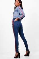 Thumbnail for your product : boohoo Tall Sports Stripe Skinny Jean