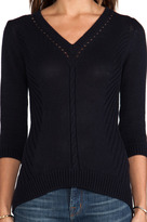 Thumbnail for your product : Autumn Cashmere 3/4 Sleeve Double V Sweater