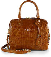 Thumbnail for your product : Alice + Olivia Crocodile-Embossed Olivia Satchel