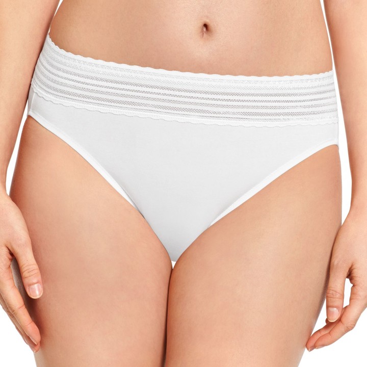 Warner's No Pinching. No Problems. LaceTrim Cotton HiCut Panty