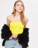 Thumbnail for your product : Topshop Shirred Lace Camisole