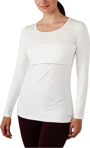 Modern Eternity ModernEternityCharlotteLongSleevesRoundNeckNursingTopEggshellL