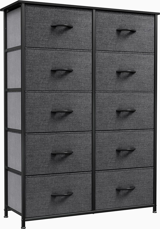 10 Drawer Dresser Fabric Closet Storage Tower Organizer Unit