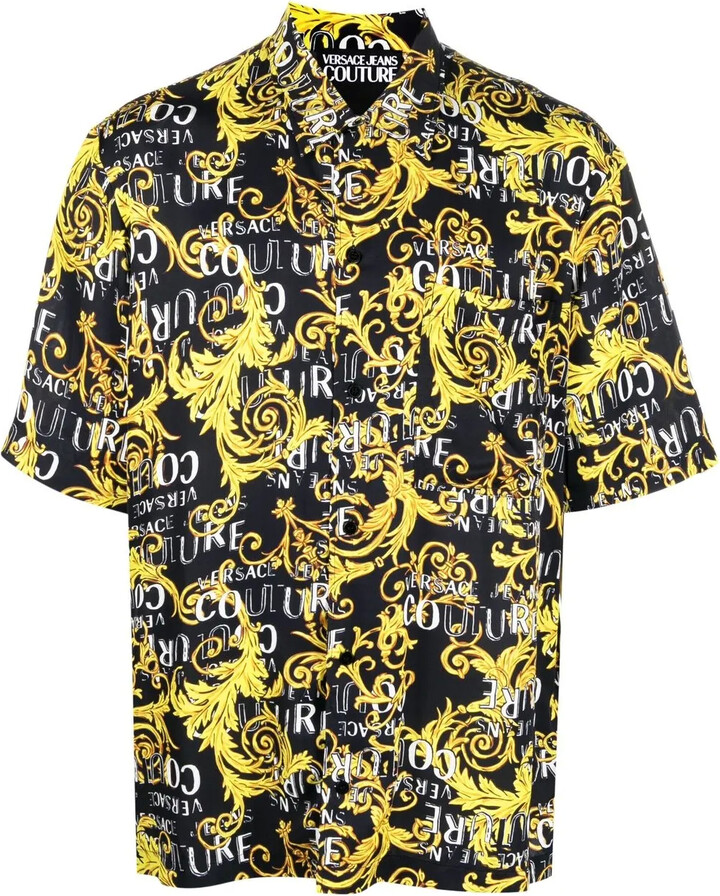 Versace Jeans Couture Baroque-Print Short-Sleeve Shirt