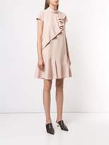 Thumbnail for your product : Paule Ka ruffle-trim midi dress