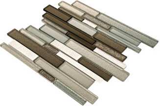 Daltile Crystal Shores 12" x 14" Glass Mosaic Tile