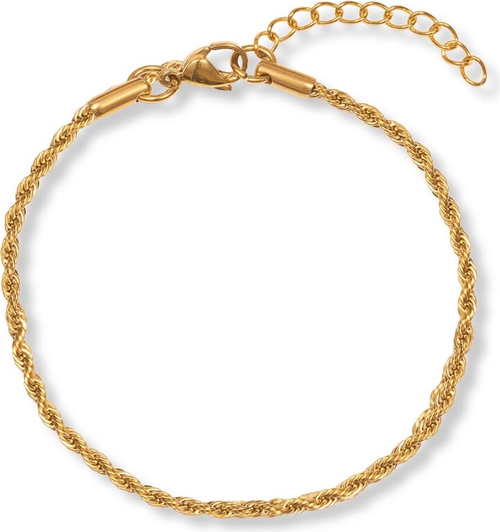 A Weathered Penny Gold Delicate Rope Bracelet