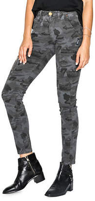 Silver Jeans Camo Mid-Rise Skinny Cargo Jeans