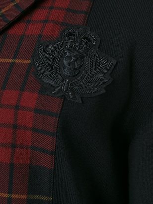 Alexander McQueen tartan panel knit blazer