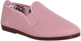 Flossy Elastic Pumps Baby Pink Canvas