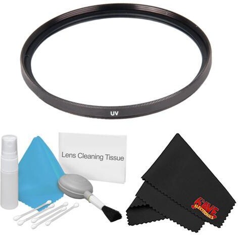 Nikon International 55mm UV Filter + Deluxe Cleaning Kit + MicroFiber Cloth Bundle