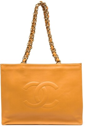 Chanel Pre Owned 1995 CC Jumbo XL tote bag - ShopStyle