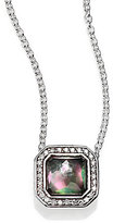 Thumbnail for your product : Ippolita Stella Black Shell, Clear Quartz, Diamond & Sterling Silver Mini Doublet Pendant Necklace
