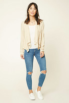 Thumbnail for your product : Forever 21 Drape-Front Shawl Collar Jacket