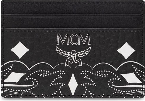 MCM Sigmund Long Bifold Wallet Visetos Large Black