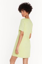 Thumbnail for your product : Nasty Gal Womens Button in Mini Dress - Green - 10