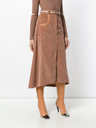 Nina Ricci high-waisted corduroy skirt
