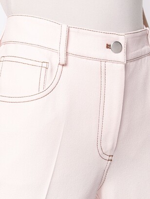 Giambattista Valli Contrast-Stitching High-Waist Trousers