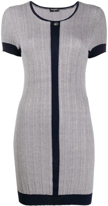 Chanel Pre Owned Ribbed Fitted Mini Dress - ShopStyle