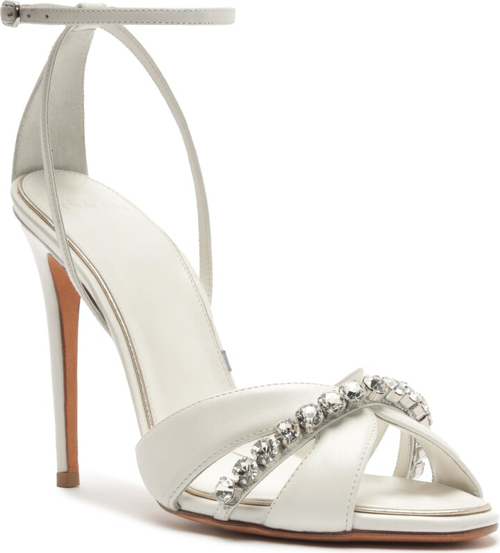 Alexandre Birman Georgina Crystal Ankle Strap Bridal Sandal