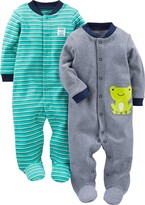 Thumbnail for your product : Simple Joys by Carter's Baby Boys' 2-Pack Cotton Footed Sleep and Play
