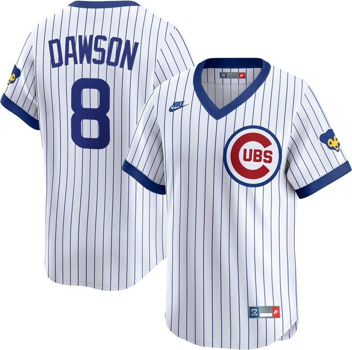 Nike Men's Andre Dawson White Chicago Cubs Throwback Cooperstown Collection Limited Jersey