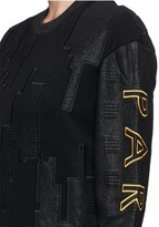 Thumbnail for your product : Nobrand Jagged embroidery wool blend sweatshirt