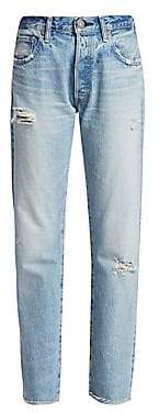 Moussy Vintage Women's Steele High-Rise Distressed Straight Jeans