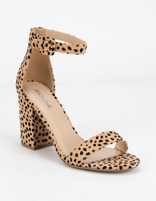 cheetah two strap sandals