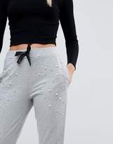 Thumbnail for your product : Only Mouse pearl applique joggers